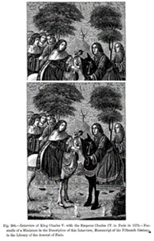 https://upload.wikimedia.org/wikipedia/commons/thumb/3/3f/Interview_of_King_Charles_V_with_the_Emperor_Charles_IV_in_Paris_in_1378_Fac_simile_of_a_Miniature_in_the_Description_of_this_Interview_Manuscript_of_the_Fifteenth_Century_in_the_Library_of_the_Arsenal_of_Paris.png/220px-thumbnail.png,https://upload.wikimedia.org/wikipedia/commons/thumb/3/3f/Interview_of_King_Charles_V_with_the_Emperor_Charles_IV_in_Paris_in_1378_Fac_simile_of_a_Miniature_in_the_Description_of_this_Interview_Manuscript_of_the_Fifteenth_Century_in_the_Library_of_the_Arsenal_of_Paris.png/220px-thumbnail.png